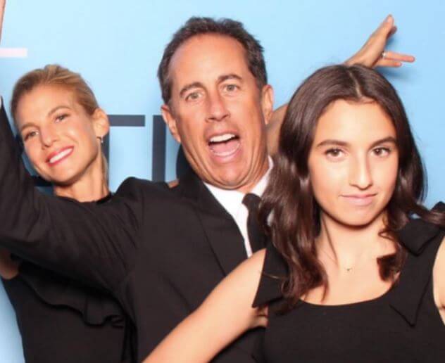 Sascha Seinfeld with her parents Jerry Seinfeld and Jessica Seinfeld.